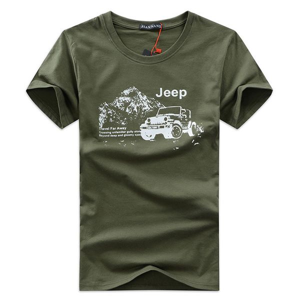 

Army Green T-shirt Summer Outdoor Sports Renegade Absorbent Breathable Cotton Short-sleeved Plus Size Loose Shirt
