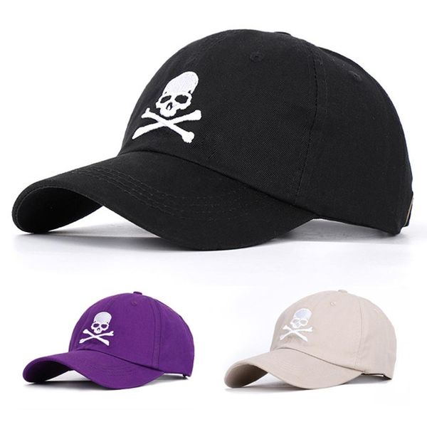 

new mens skull embroidery baseball caps women breathable cotton snapback hat trucker hats cap hip hop sports outdoor hat nmbue, Black;white