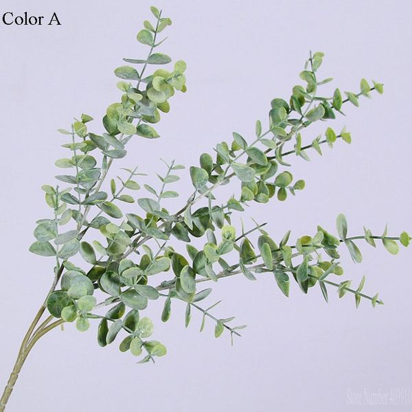 

artificial plastic eucalyptus tree branch for christmas wedding decoration flower arrangment small leaves plant faux foliage