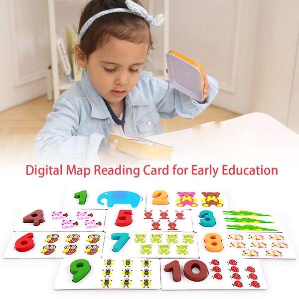 

карта reading digital card детские игрушки монтессори материалы развивающие деревянные игрушки для детей math игрушка для детей количество m