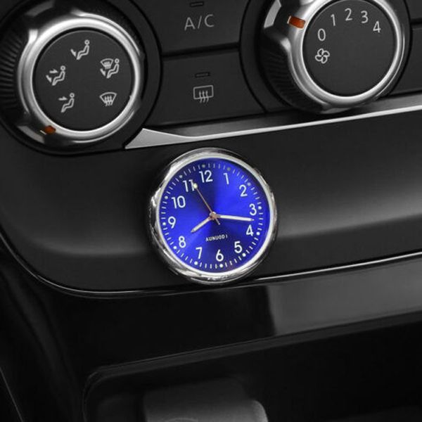 

car ornament creative luminous clock thermometer fashion automobile auto interior digital pointer watch decoration accessories