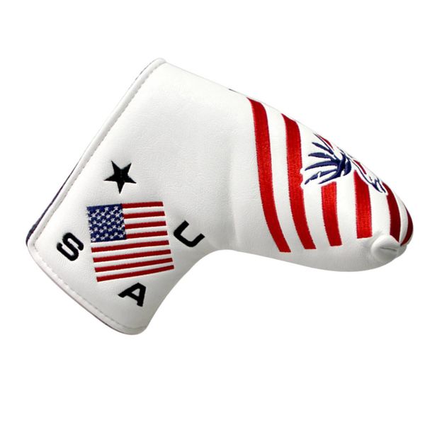 

premium pu sport golf club putter head cover protector with eagle embroidery