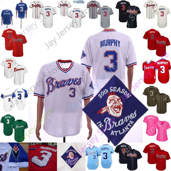 

Dale Murphy Jersey Atlanta Coopertown Braves 20th 2019 Flexbase Cool Base Home Away All Stitched Pullover Button Down
