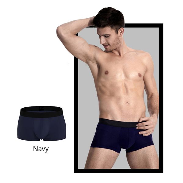 

men designer boxers 2020 new arrival mens fashion solid color underpants brand breathable comfortable underwears gift box 4pcs=1 lot, Black;white