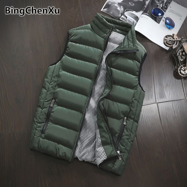 

men's winter vest plus size cotton-padded thicken waistcoat windbreak outwear sleeveless motorcycle jacket outdoors vests 1397, Black;white