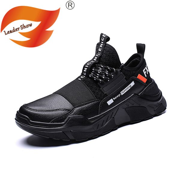 

leader show men casual shoes breathable spring brand men sneakers comfortable high quatily fashion shoes casual zapatillas, Black