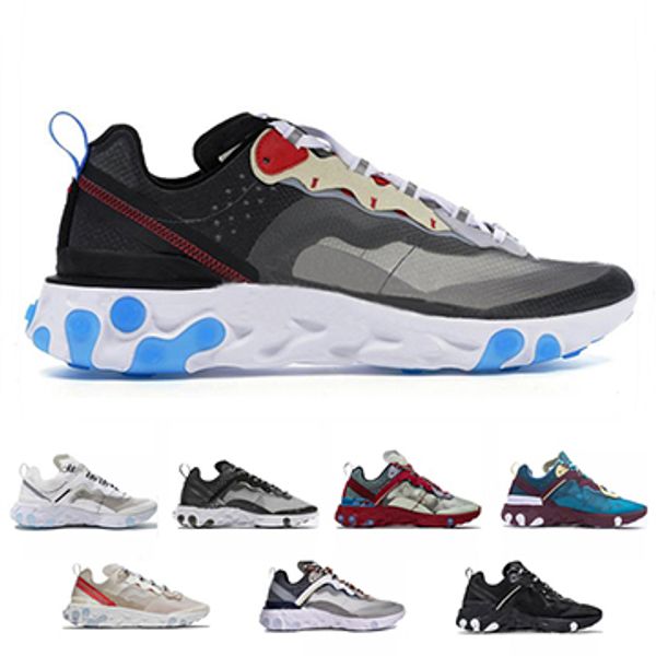 

React Element 87 Под прикрытием кроссовки мужские женщины черный белый синий парус свет