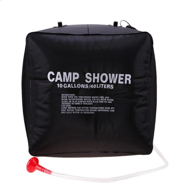 

40l foldable water bag solar energy heated camp pvc shower bag outdoor camping travel hiking climbing bbq picnic water storage