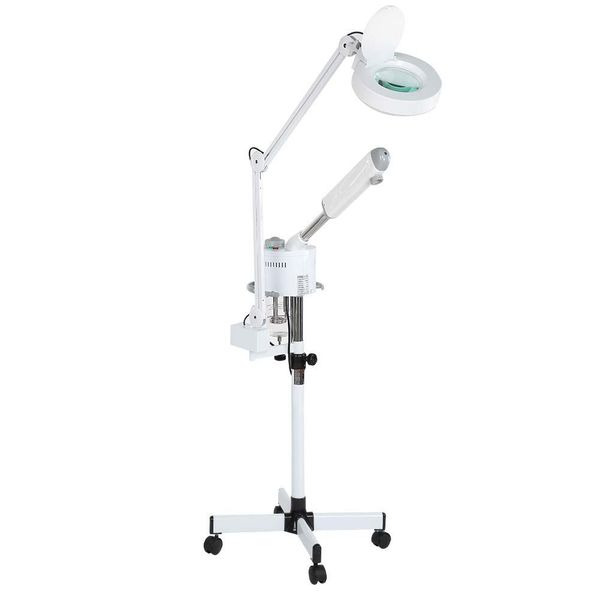 

2-in-1 salon use ozone mist face steamer with cold light 5x magnifying care tools