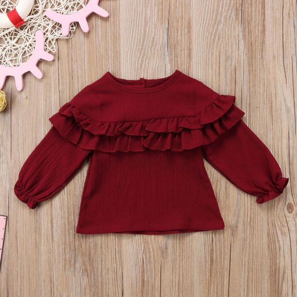 

newborn kids baby girls toddler casual ruffled blouse clothes shirt clothes, White;black