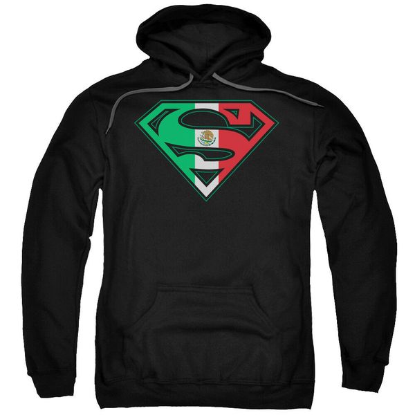 

mexican flag pullover men hoodie, Black