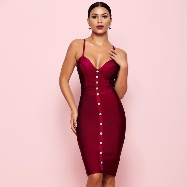 

woman clothes summer dress knee length women bandage dress vestidos 2019 elegant gold button celebrity bodycon club wear dresses, Black;gray