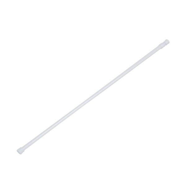 

spring loaded extendable net voile tension curtain rail pole rod rods white 70-120cm
