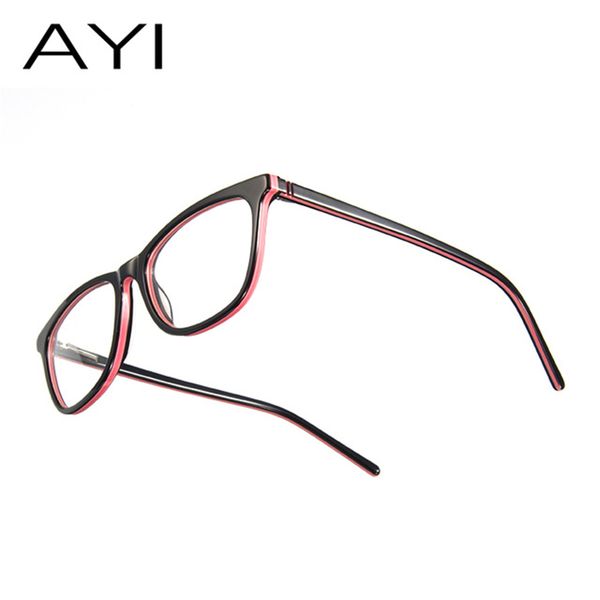 

men women glasses frame retro round spectacle transparent eyeglasses frames luxury female male blue film eyewear, Black