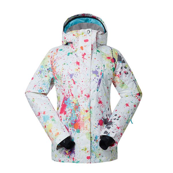 

gsou snow new lady ski suit windproof waterproof single double board ski jacket breathable warm cotton clothes for women