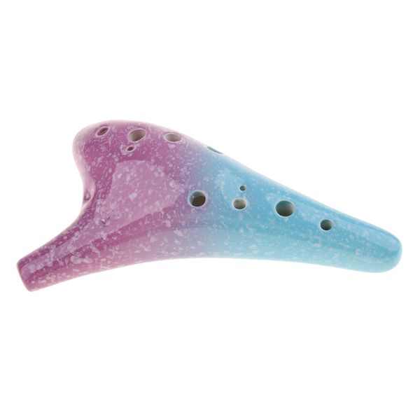 

1 set colorful ceramic glaze 12 holes ac alto c ocarina vessel flute xun