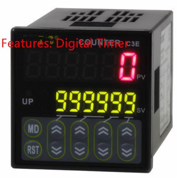 Freeshipping Industial 6 Digital Preset Scale Counter Tact Switch 12-24V CE C3E-R-24