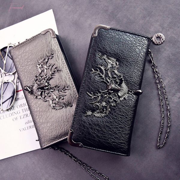 

fashion women wallet long horn deer women wallet female wallet iron side carteira pocketbook feminina portefeuille, Red;black