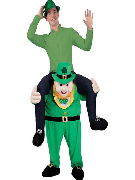 

halloween ride on leprechaun st patricks day irish fancy dress mascot costume, Red;yellow