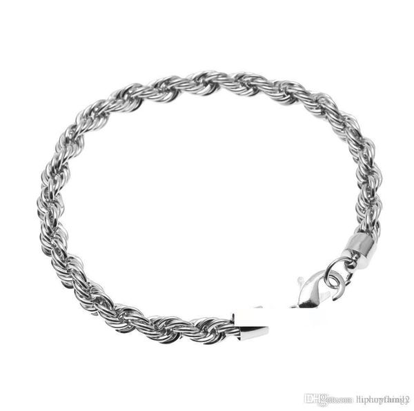 

6mm stainless steel bracelets gold plated hip hop mens jewerly cuban link punk gold silver cross bracelets, Black