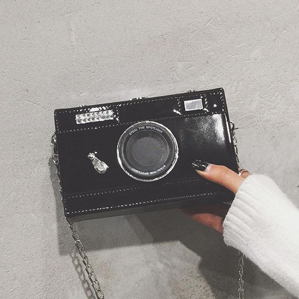 

2019 street banana bag fashion women fanny pack camera-like leather chest bag crossbody bags chain weird waist belt j26