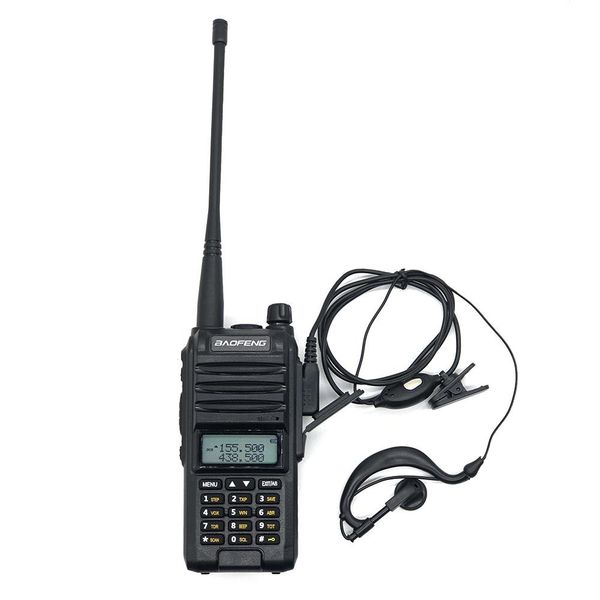

bf-a58s tri-band 400-480mhz walkie talkies long range rechargeable two way radio builtin led fm radio receiver