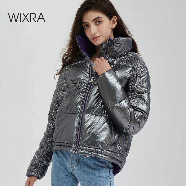 

wixra women thick coat 2019 winter new female warm stylish color ladies jackets loose casual parkas, Black