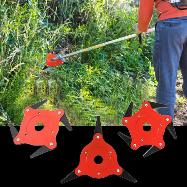 

home garden lawn mower brush cutter trimmer blade 3-5 steel blades rotary lawn mower grass eater trimmer head brush cutter tool