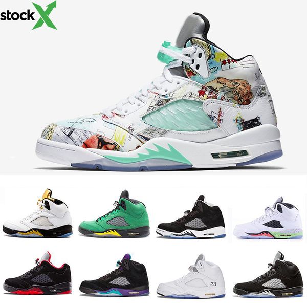 

wings laney 5 v 5s basketball shoes black white grape fire red og black metallic silver men sport sneaker av2405-90s0 41-47