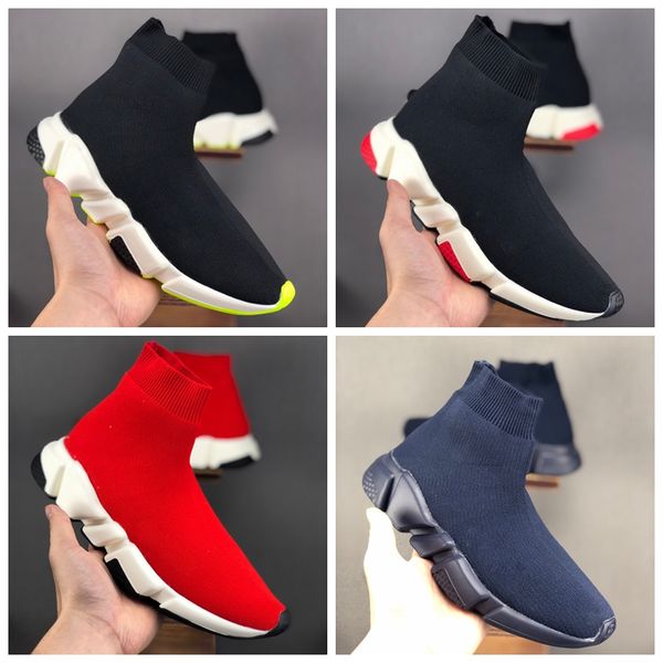 

19ss green sole speed trainer runner ace designer casual sock shoes white black red tripler luxury socks designer sneakers trainers size 12
