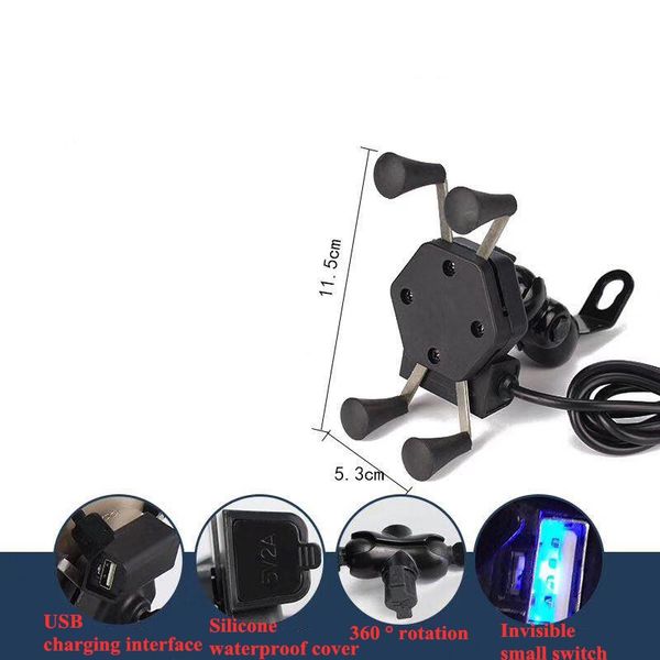 

factory direct]instock bike motorcycle mobile phone holder usb charging motorcycle navigation frame