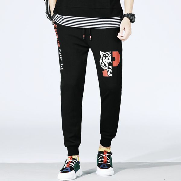 

mens designer running long loose youth leg-tied casual pants tidebk2u, Blue