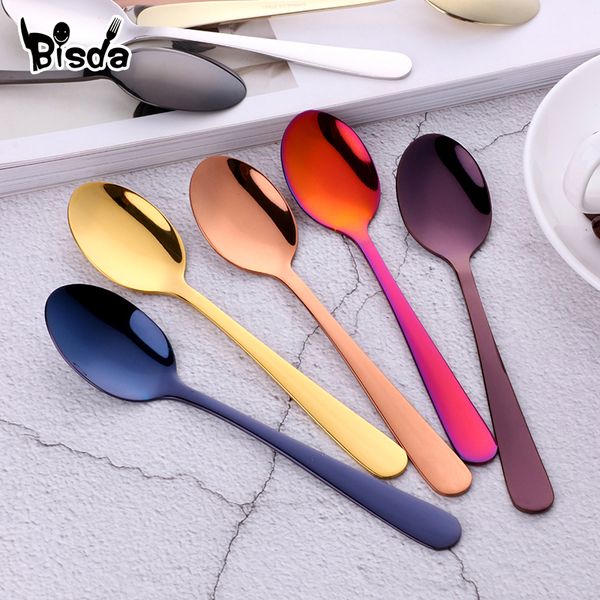 

2 pcs tea spoon 18/8 stainless steel cake fruit spoons for dessert small coffee scoop gold dessert tools for snack dinnerware