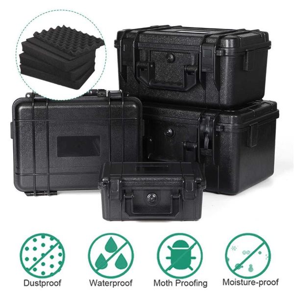 

waterproof safety case abs plastic tool box outdoor tactical dry box sealed safety equipment storage outdoor tool container