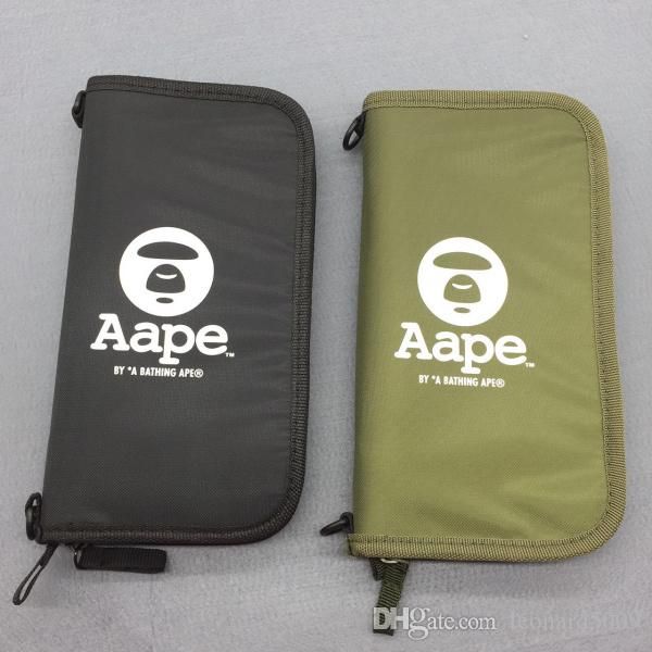 

2018 Держатель Карты Aape Обезьяна Бумажник Паспорт Сумки Для Хранения Кошельки Черн