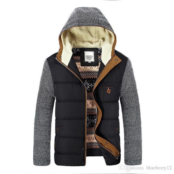 

mens winter jackets mens coats thick fleece stand collar male jackets casual solid male outerwear warm asian size m-3xl, Black;brown