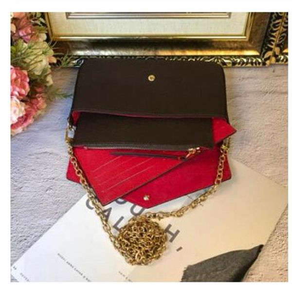 

2019 new fashion handbag chain messenger real leather three piece set metis with dust bag and box t200223
