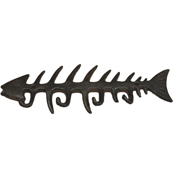 

css fishbone hall coat rack with 4 hooks nautical fish bone key hat racks wall hanger holder fisherman decor metal