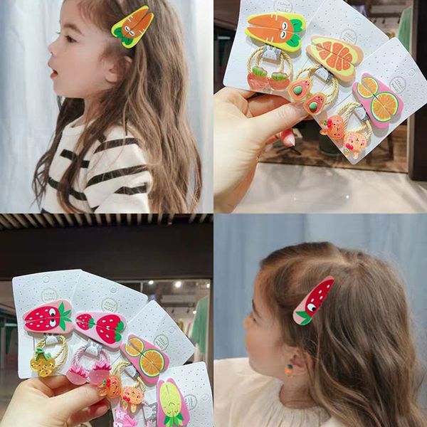 

клип фрукты волос cute bb клип веревки волос набор детей аксессуары головной убор фрукты шпильки мультфильм морковь для девочек, Slivery;white