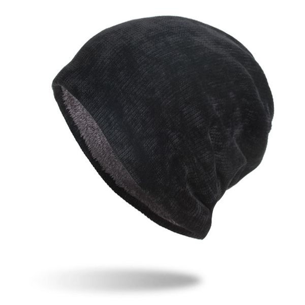 

winter corduroy ski cap hip hop outdoor warm hat solid slouch, Blue;gray