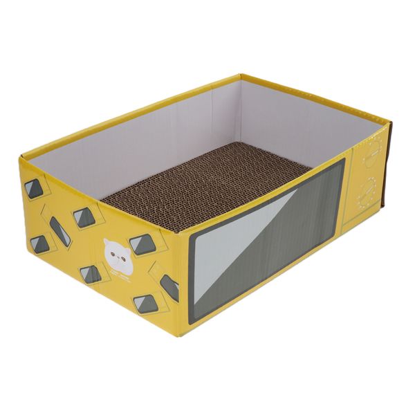 

pet cat scratcher corrugated paper box scratching pads for resting catnip bed claw training toy for kitten cat