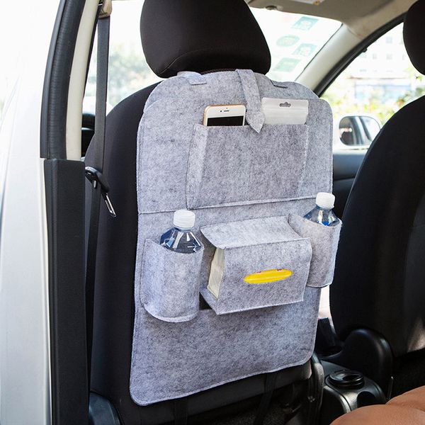 

car backseat organizer multi pockets felt cover auto seat back hanging container storage bag b99