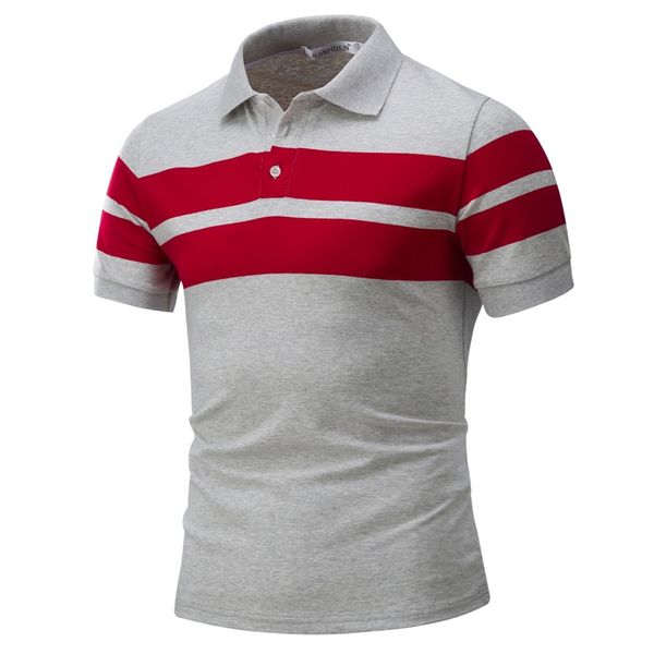 

mens slim designer polos luxury casual stripe printed sleeve short clothing polo stand 2020 summer mens fashion ganxc, Black