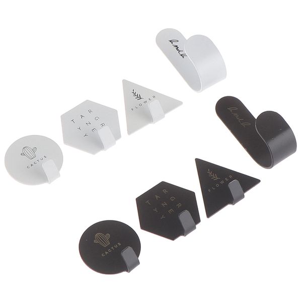 

4pcs geometric elements key hook holders nordic wall coat hanger rack storage