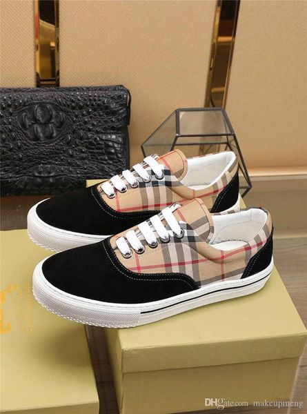 

2020burberry mens ramsey animal print vintage check trainer sneakers sneaker shoes with original box, Blue;gray