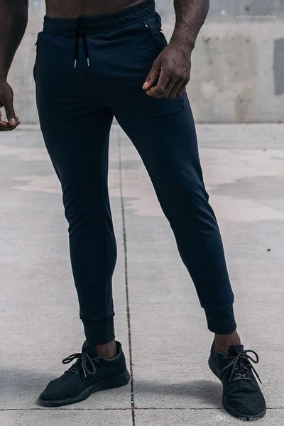 

pantalones pants mens sports workout pants slim fit athletic fitness gym, Black