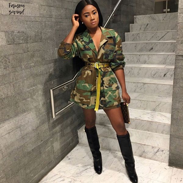 

long coat jacket camouflage women fashion long sleeve new autumn winter casual button camo drop shipping outerwear, Black;brown