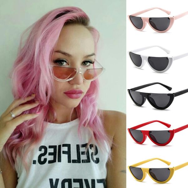 

wish club fashion sunglasses women half frame sun glasses female fashion design eyeglasses gafas de sol uv400, White;black