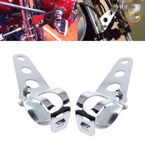 

2x universal 33-45mm motorcycle headlight mount bracket fork ears for bobber cafe racer 87he