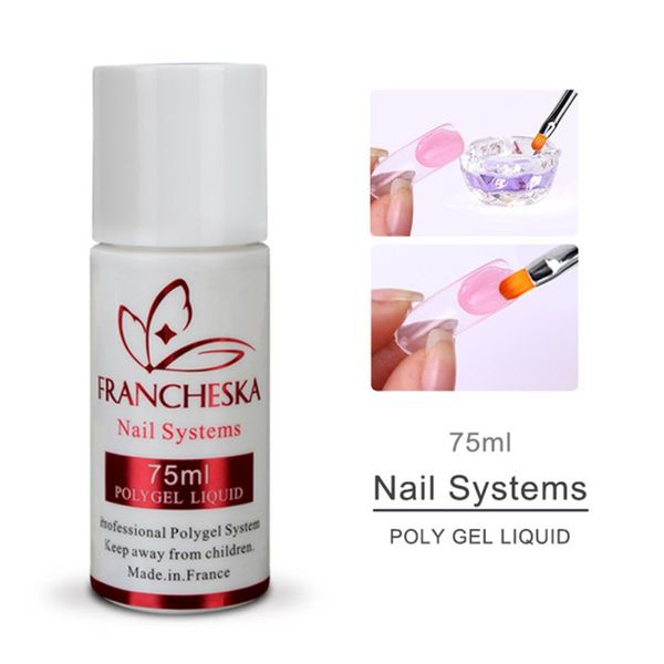 

75ml quick dry water clear uv gel varnish nail polish nails extensions hard gel nails permanent liquid poly polish liquid, Red;pink